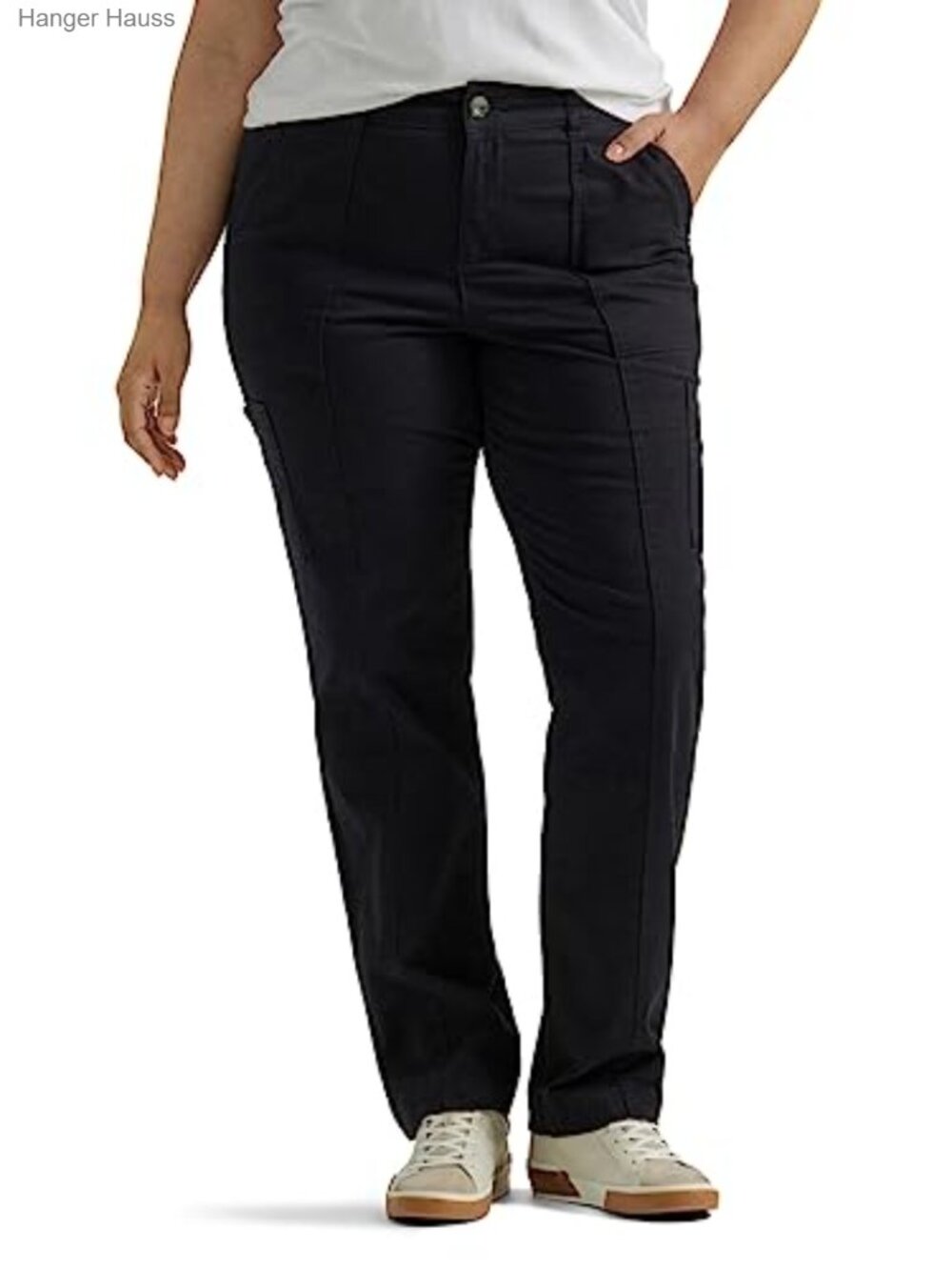 Women's Plus Size Utility Pants Loose Fit Straight Leg Stretch Woven Cargo